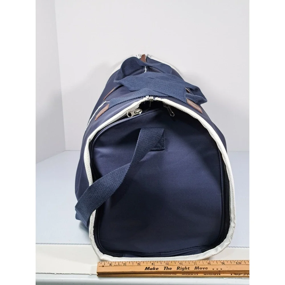 Polo Ralph Lauren Navy Blue Nylon Convertible Garment Bag Duffel Large Pony